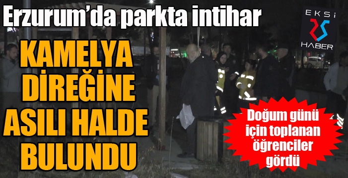 Erzurum'da parkta intihar...