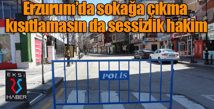 Erzurum’da sokağa çıkma kısıtlamasın da sessizlik hakim