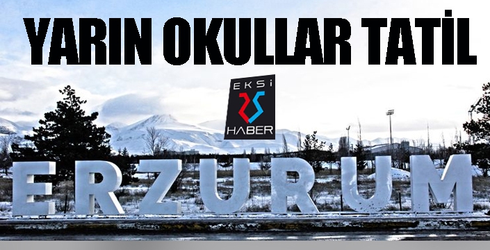 Erzurum'da yarın okullar tatil edildi...