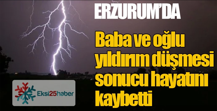 Erzurum'da yıldırım faciası: Baba-oğul can verdi...