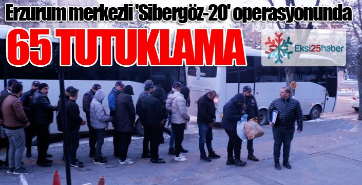 Erzurum merkezli 'Sibergöz-20' operasyonunda 65 tutuklama