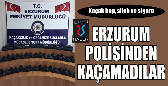 Erzurum polisinden kaçamadılar