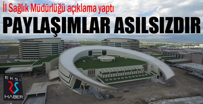 Erzurum Sağlık Müdürlüğü’nden sosyal medyadaki paylaşımlara cevap