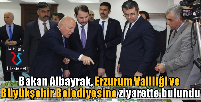 Bakan Albayrak, Erzurum Valiliği ve Büyükşehir Belediyesine ziyarette bulundu