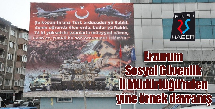 Erzurum Sosyal Güvenlik İl Müdürlüğü’nden yine örnek davranış