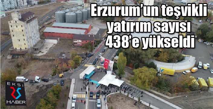 Erzurum’un teşvikli yatırım sayısı 438’e yükseldi