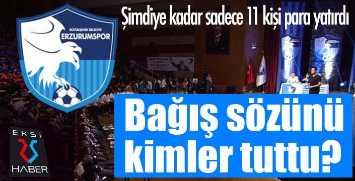 Erzurumspor'a 11 işadamı bağış sözünü tuttu