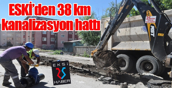 ESKİ’den 38 km kanalizasyon hattı