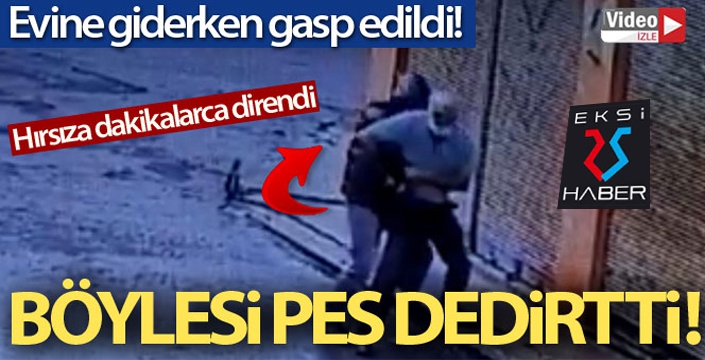 Evine giderken gasp edildi! o anlar kameraya yansıdı