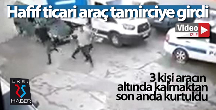 Hafif ticari araç tamirciye girdi