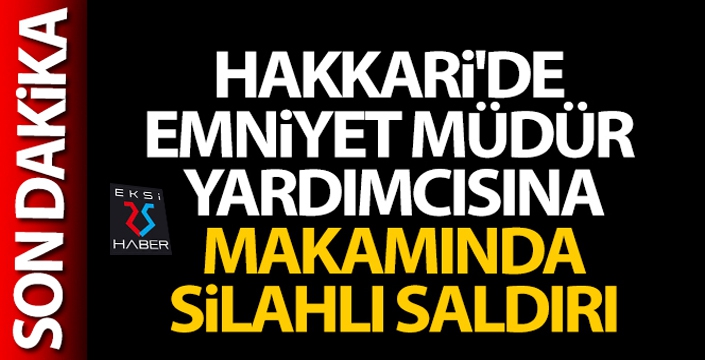 Hakkari'de emniyet müdür yardımcısına makamında silahlı saldırı