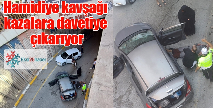 Hamidiye kavşağı kazalara davetiye çıkarıyor