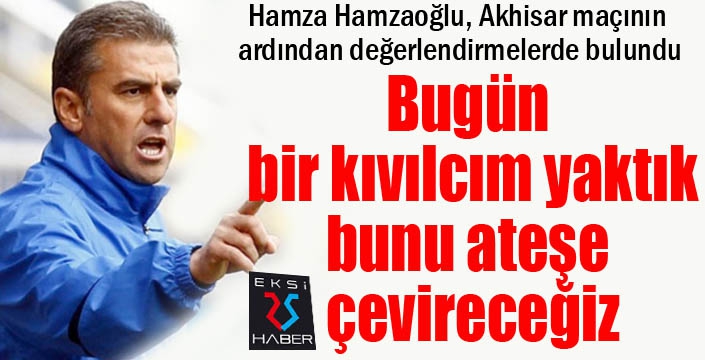 Hamzaoğlu: “Bu galibiyet güzel günlerin göstergesi olsun”