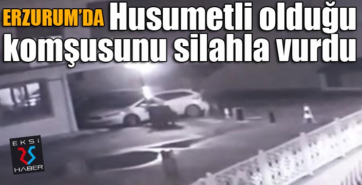 Husumetli olduğu komşusunu silahla vurdu