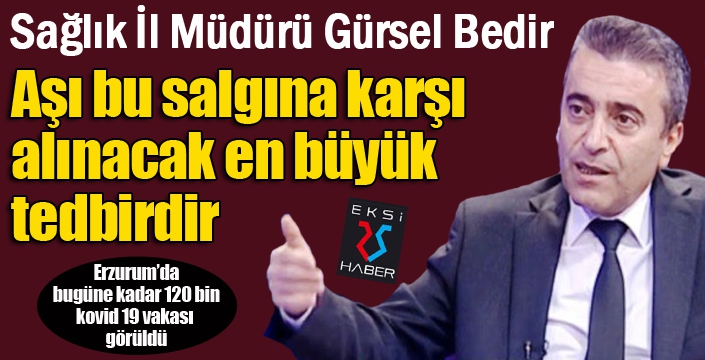 İl Sağlık Müdürü Dr. Güresel Bedir: ‘Aşı bu salgına karşı alınacak en büyük tedbirdir’