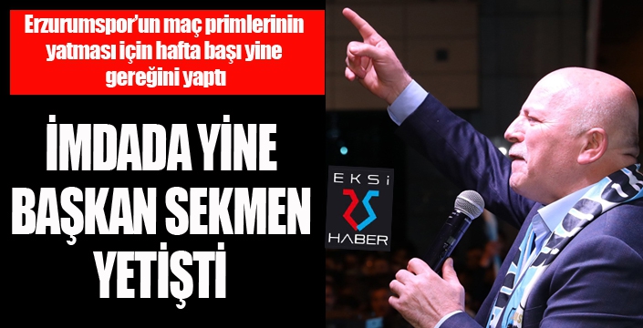 İmdada yine Sekmen yetişti...