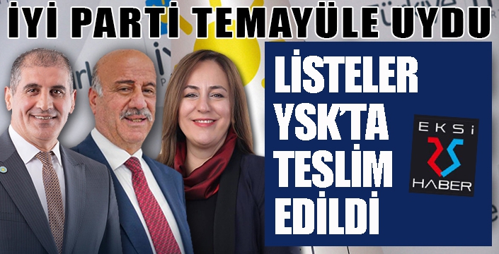 İYİ Parti temayüle uydu, Zekai Kaya liste başı