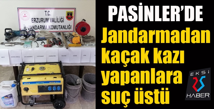 Jandarmadan kaçak kazı yapanlara suçüstü