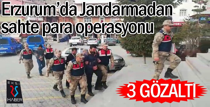 Jandarmadan sahte para operasyonu: 3 gözaltı