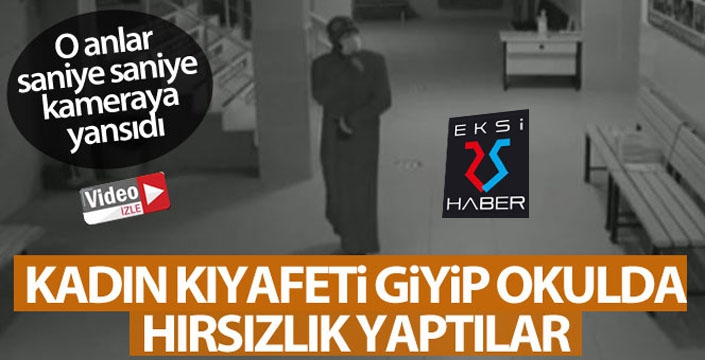 Kadın kıyafeti giyip hırsızlık yaparken yakayı ele verdiler