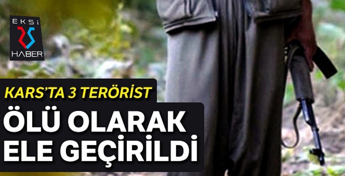 Kağızman'da 3 PKK'lı terörist ölü olarak ele geçirildi