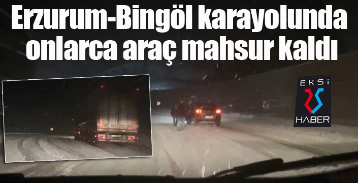 Kar bir anda bastırdı, onlarca araç yollarda mahsur kaldı