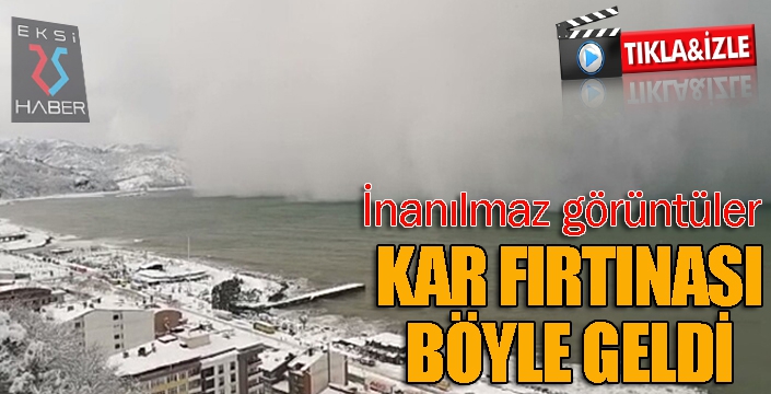 Kar fırtınası böyle geldi