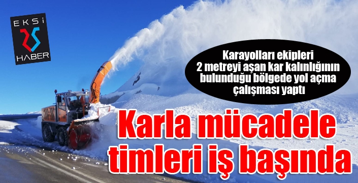 Karla mücadele timleri iş başında