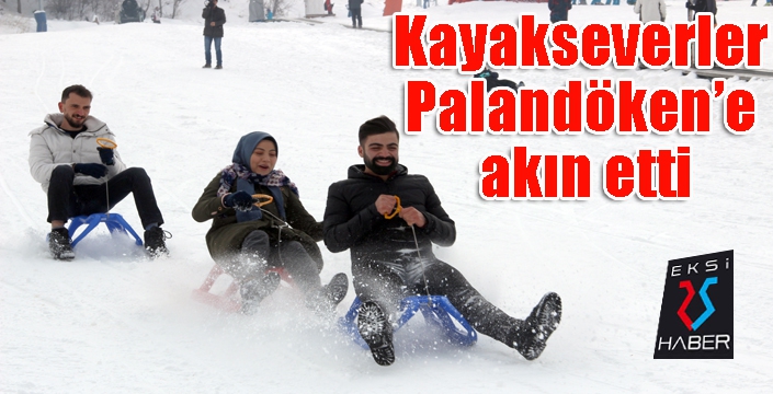 Kayakseverler Palandöken’e akın etti