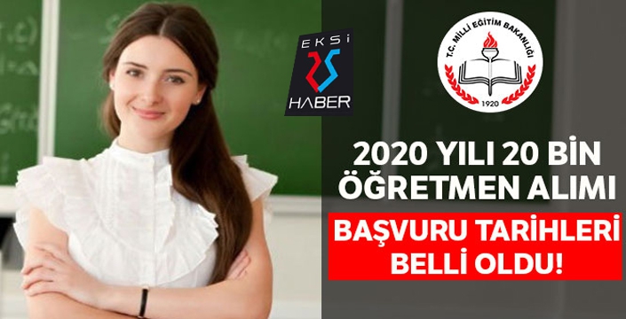 MEB 20 bin sözleşmeli öğretmen alımı için takvimi açıkladı