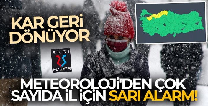 Meteoroloji'den çok sayıda il için sarı alarm!