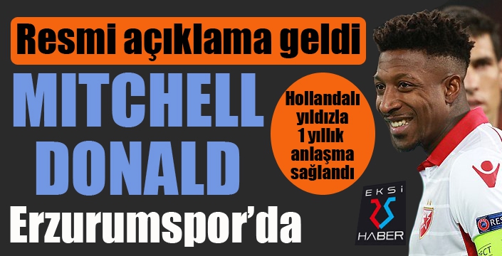 Mitchell Donald Erzurumspor'da...