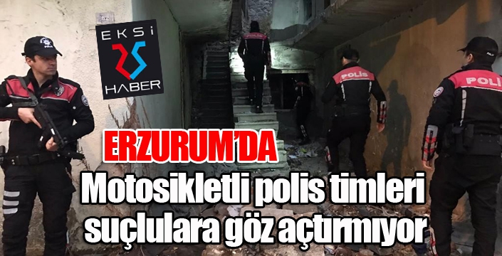 Motosikletli polis timleri suçlulara göz açtırmıyor