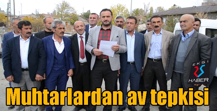 Muhtarlardan av tepkisi