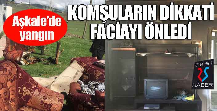 Mum evi yaktı, komşuların dikkati faciayı önledi