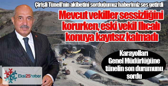 Mustafa Ilıcalı, Karayolları Genel Müdürlüğü'ne Çirişli Tüneli'ni sordu...