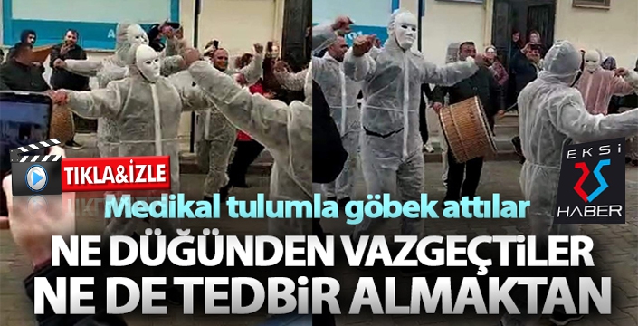 Ne düğünden vazgeçtiler ne de tedbir almaktan...