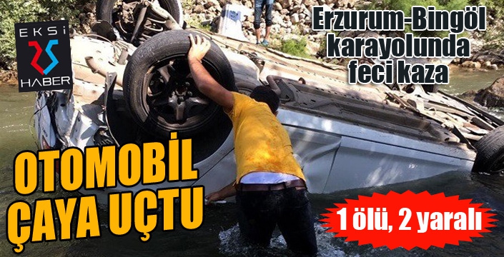 Otomobil çaya uçtu: 1 ölü, 2 yaralı