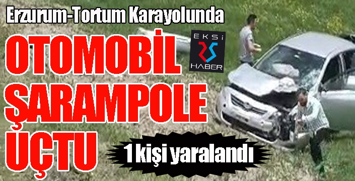 Otomobil şarampole uçtu: 1 yaralı...