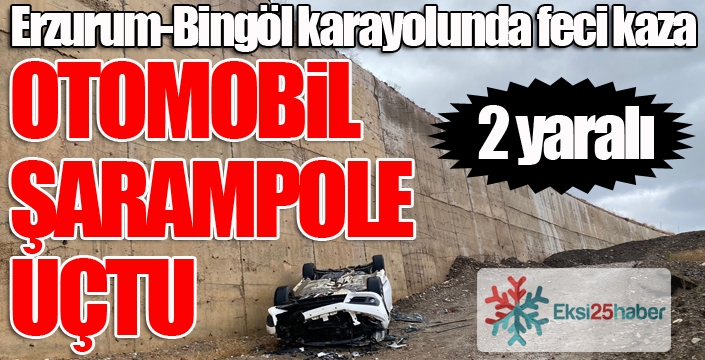 Otomobil şarampole yuvarlandı: 2 yaralı