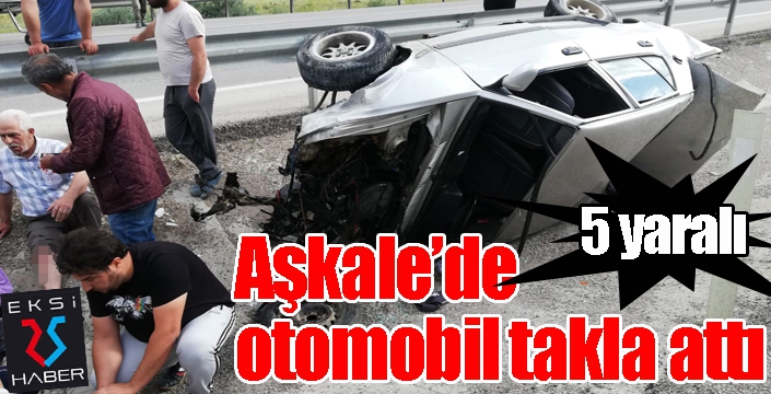 Otomobil takla attı: 5 yaralı