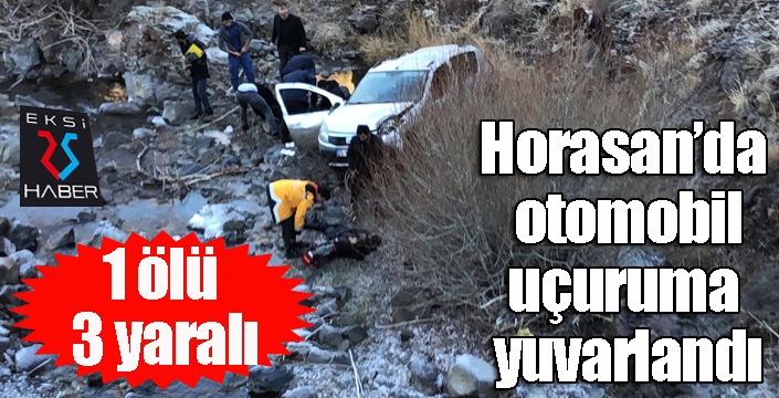 Otomobil uçuruma yuvarlandı: 1 ölü 3 yaralı