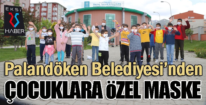 Palandöken Belediyesi çocuklara özel maske üretti