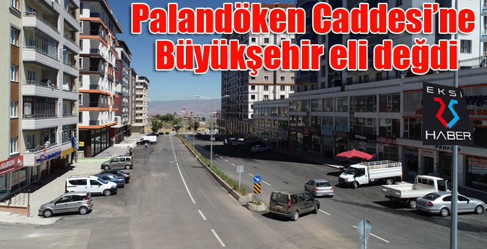 Palandöken Caddesi’ne Büyükşehir eli değdi