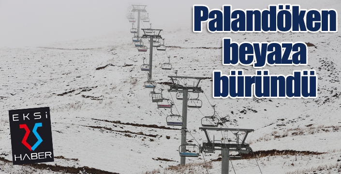 Palandöken Dağı’nın zirvesi yeniden beyaza büründü