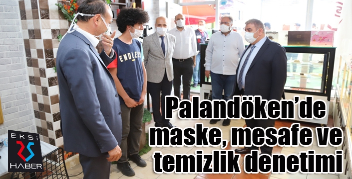 Palandöken’de maske, mesafe ve temizlik denetimi