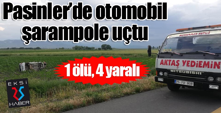 Pasinler’de trafik kazası: 1 ölü 4 yaralı