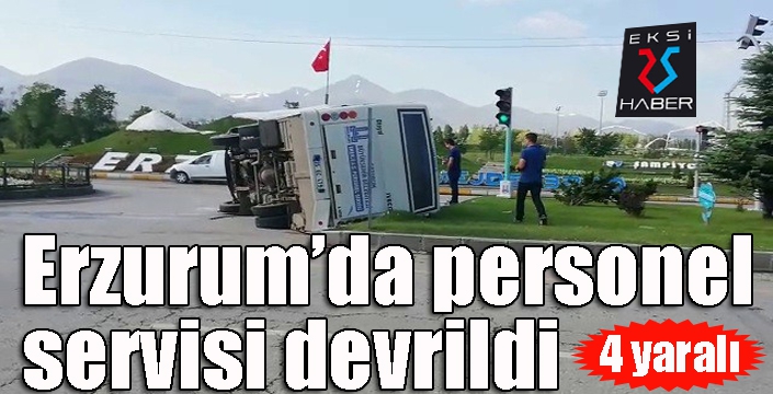 Personel servisi devrildi: 4 yaralı