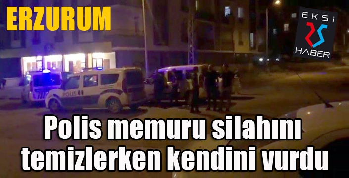 Polis memuru silahını temizlerken kendini vurdu