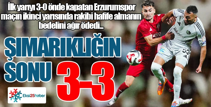 Rakibi hafife almanın bedeli: 3-3